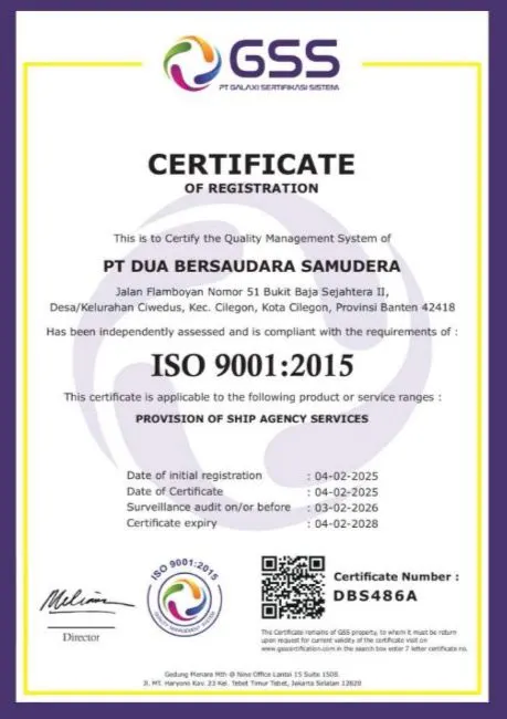 ISO - PT. Dua Bersaudara Samudera